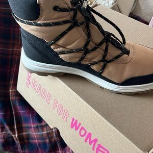 Tan and Black Winter and Rain Boots Ryka new in box size 8.5